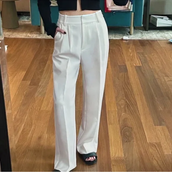 Favorite Daughter Wide Leg The Shortie Favorite Pant in Ivory White Size 10 NWT - Picture 12 of 16